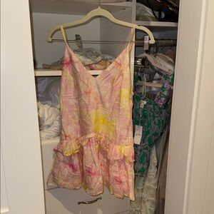 LoveShackFancy Pink and Yellow Dress